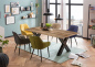 Preview: Möbilia Tisch 200x100 cm aus Platte Mango, Gestell Metall , in der Farbe Platte natur, Gestell antikschwarz 25020008