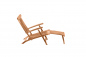 Preview: Möbilia Liegestuhl mit Fußstütze, Teak aus Teakholz , in der Farbe natur 11020008