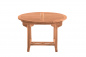 Preview: Möbilia Gartentisch, 120 cm rund, ausziehbar, Teak aus Teakholz , in der Farbe natur 11020016