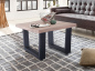 Preview: Möbilia Couchtisch 60x60x40 cm aus MDF mit Dekor Sonoma Eiche, Gestell Metall , in der Farbe Platte natur, Gestell schwarz 12020056