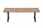 Preview: Möbilia Couchtisch 120x60x40 cm aus MDF mit Dekor Wildeiche, Gestell Metall , in der Farbe Platte natur, Gestell schwarz 12020061