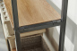 Preview: Möbilia Regal-Set aus MDF mit Akazie-Dekor, Gestell Metall , in der Farbe Böden natur, Gestell schwarz 12020086