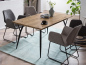 Preview: Möbilia Tisch 150x90 cm aus MDF mit Eiche-Dekor, Beine Metall , in der Farbe naturfarben, Beine schwarz 18020006