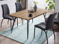 Preview: Möbilia Tisch 150x90 cm aus MDF mit Eiche-Dekor, Beine Metall , in der Farbe naturfarben, Beine schwarz 18020006
