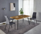 Preview: Möbilia Tisch 150x90 cm aus MDF mit Eiche-Dekor, Beine Metall , in der Farbe naturfarben, Beine schwarz 18020006