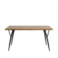 Preview: Möbilia Tisch 150x90 cm aus MDF mit Eiche-Dekor, Beine Metall , in der Farbe naturfarben, Beine schwarz 18020006