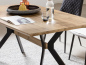 Preview: Möbilia Tisch 160x90 cm aus MDF mit Eiche-Dekor, Beine Metall , in der Farbe natur, Beine schwarz 18020008