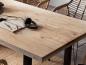 Preview: Möbilia Tisch 180x100 cm aus Platte Mango, Gestell Metall , in der Farbe Platte natur, Gestell antikschwarz 25020003