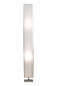 Preview: SalesFever Stehlampe 120 cm eckig weiß, chrom, Plissee Lampenschirm, verchromtes Metall