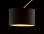Preview: SalesFever Bogenlampe 210 cm schwarz, Dimmschalter, Ø Lampenschirm 35 cm, echter Marmorfuß
