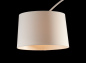 Preview: SalesFever Bogenlampe 205 cm weiß, Dimmschalter, Ø Lampenschirm 40cm, echter Marmorfuß