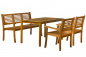 Preview: Möbilia Sitzgruppe aus Akazie , in der Farbe Natur 31020016