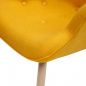 Preview: SalesFever Sessel gelb Webstoff, Webstoff, Metallbeine in Holzoptik, Eichefarben