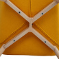 Preview: SalesFever Sessel gelb Webstoff, Webstoff, Metallbeine in Holzoptik, Eichefarben