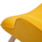 Preview: SalesFever Sessel gelb Webstoff, Webstoff, Metallbeine in Holzoptik, Eichefarben