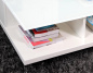 Preview: SalesFever Couchtisch 100x100x36 cm weiß, hochglanz lackiert, 8 mm Glasplatte (Sicherheitsglas)