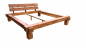 Preview: SalesFever Balkenbett aus Akazie 160 x 200, Akazienholz massiv, Vintage-Finish, überkreuzte Kanten