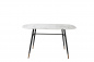 Preview: SalesFever Tisch 140x90 cm, abgerundete Ecken, Marmoroptik