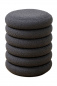 Preview: SalesFever Bouclé Sitzhocker Ø38 cm Anthrazit, mit Stauraumfunktion