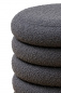 Preview: SalesFever Bouclé Sitzhocker Ø38 cm Anthrazit, mit Stauraumfunktion