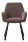 Preview: SalesFever Essgruppe 5 tlg. 160x90 cm, Esstisch Nussbaum, Esszimmerstuhl braun bestehend aus 1x371787+2x372210