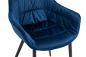 Preview: SalesFever Essgruppe 5 tlg. 180x90 cm, Esstisch Akazie, Esszimmerstuhl blau bestehend aus 1x397473+4x396834