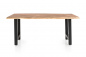 Preview: SalesFever Essgruppe 5 tlg. 180x90 cm, Esstisch Akazie, Esszimmerstuhl rose bestehend aus 1x397473+4x396971