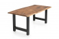 Preview: SalesFever Essgruppe 5 tlg. 180x90 cm, Esstisch Akazie, Esszimmerstuhl rose bestehend aus 1x397473+4x396971
