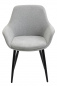 Preview: SalesFever Essgruppe 5 tlg. 160x90 cm, Esstisch Nussbaum, Esszimmerstuhl hellgrau bestehend aus 1x371787+2x396025