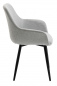 Preview: SalesFever Essgruppe 5 tlg. 160x90 cm, Esstisch Nussbaum, Esszimmerstuhl hellgrau bestehend aus 1x371787+2x396025