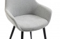 Preview: SalesFever Essgruppe 5 tlg. 160x90 cm, Esstisch Nussbaum, Esszimmerstuhl hellgrau bestehend aus 1x371787+2x396025