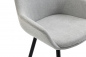 Preview: SalesFever Essgruppe 5 tlg. 160x90 cm, Esstisch Nussbaum, Esszimmerstuhl hellgrau bestehend aus 1x371787+2x396025