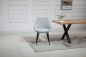 Preview: SalesFever Essgruppe 5 tlg. 160x90 cm, Esstisch Nussbaum, Esszimmerstuhl hellgrau bestehend aus 1x371787+2x396025