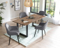 Preview: SalesFever Essgruppe 5 tlg. 160x90 cm, Esstisch Nussbaum, Esszimmerstuhl anthrazit bestehend aus 1x371787+2x396032