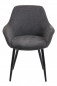Preview: SalesFever Essgruppe 5 tlg. 160x90 cm, Esstisch Nussbaum, Esszimmerstuhl anthrazit bestehend aus 1x371787+2x396032