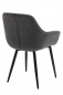 Preview: SalesFever Essgruppe 5 tlg. 160x90 cm, Esstisch Nussbaum, Esszimmerstuhl anthrazit bestehend aus 1x371787+2x396032