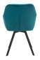 Preview: SalesFever Essgruppe 5 tlg. 180x90 cm, Esstisch Nussbaum, Esszimmerstuhl türkis bestehend aus 1x371794+4x396520