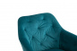 Preview: SalesFever Essgruppe 5 tlg. 180x90 cm, Esstisch Nussbaum, Esszimmerstuhl türkis bestehend aus 1x371794+4x396520