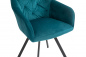Preview: SalesFever Essgruppe 5 tlg. 180x90 cm, Esstisch Nussbaum, Esszimmerstuhl türkis bestehend aus 1x371794+4x396520