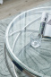 Preview: SalesFever Couchtisch Silber Ø 80 cm, mit Design-Gestell in Stainless Steel