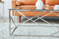 Preview: SalesFever Couchtisch Silber 120x60 cm, mit Design-Gestell in Stainless Steel