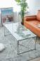 Preview: SalesFever Couchtisch Silber 120x60 cm, mit Design-Gestell in Stainless Steel
