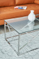 Preview: SalesFever Couchtisch Silber 120x60 cm, mit Design-Gestell in Stainless Steel