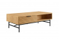Preview: SalesFever Couchtisch 120x60 cm Eiche Echtholzfurnier, mit 1 Schublade und offenem Fach