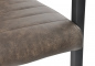 Preview: SalesFever Esszimmerstuhl 2er Set dunkelbraun Kunstleder-Optik, 100% Polyurethan, schwarz lackiertes Gestell