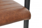 Preview: SalesFever Esszimmerstuhl 2er Set hellbraun Kunstleder-Optik, 100% Polyurethan, schwarz lackiertes Gestell