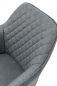 Preview: SalesFever Armlehnstuhl 2er Set grau Textil, 100% Polyester, mit Rautensteppung, Stuhlbeine aus massiver Eiche