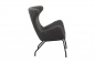 Preview: SalesFever Relaxsessel Teddyfell grau, 100% Polyester, Bezug Teddyfell, Gestell schwarz pulverbeschichtet Metall