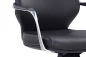 Preview: SalesFever Bürostuhl Kunstleder-Optik schwarz, Kunstleder-Optik Rollen, poliertes Aluminium Gestell