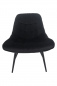 Preview: SalesFever Sessel XXL Samt schwarz Metall schwarz, 100% Polyester, Metallbeine schwarz pulverbeschichtet, mit Steppung